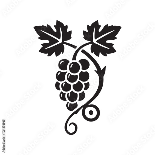 Versatile Grapevine Silhouette Icons for Wine and Vineyard Themes