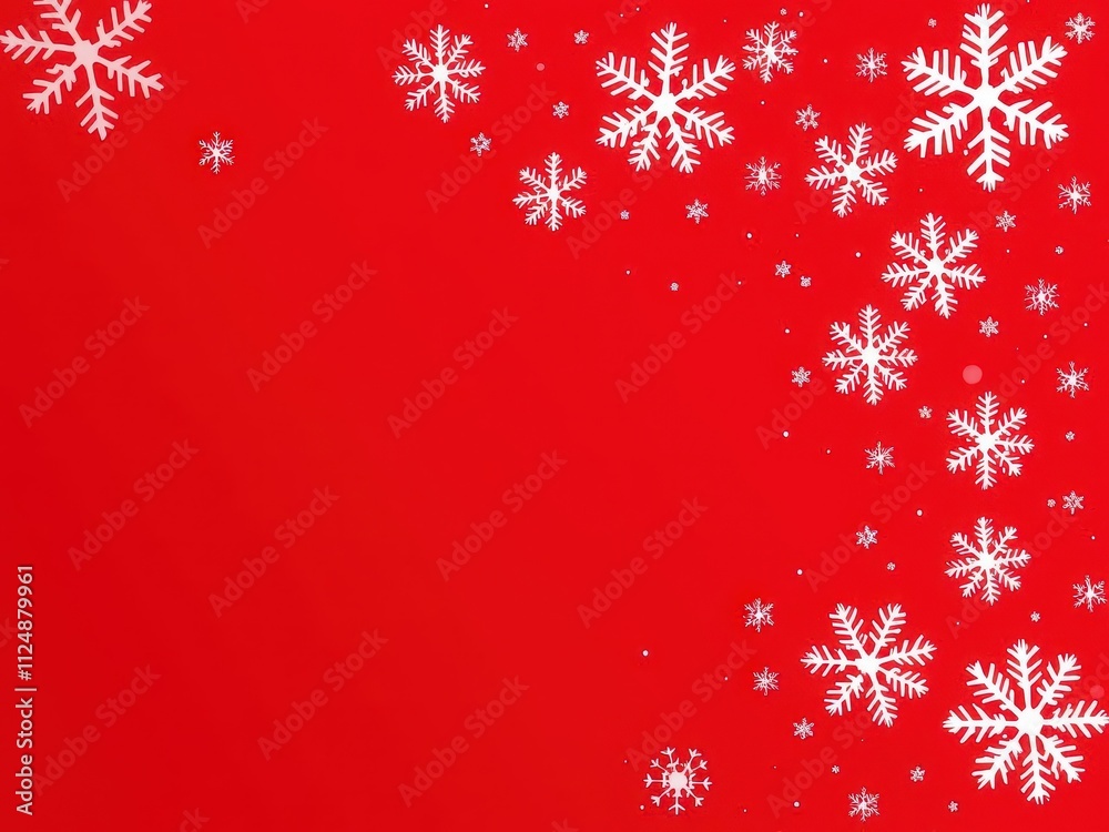 Snowflakes in different shapes and sizes falling on a gradient background in shades of red for a festive Christmas illustration, white, snowflakes Snowflakes in different shapes and sizes falling on a gradient background in shades of red for a festive Christmas illustration, white, snowflakes