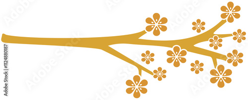 Oriental flower branches decoration
