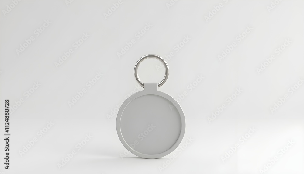 blank keychain on white background blank keychain on white background