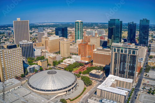 Foto Aerial View of Fort Worth, Texas during Summer