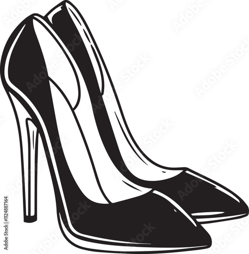  Sillioute Sandle black vector design 