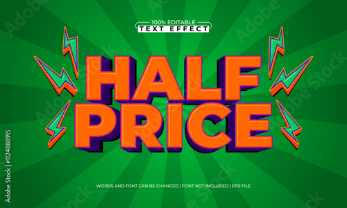 half price editable text effect limited time promo discount available