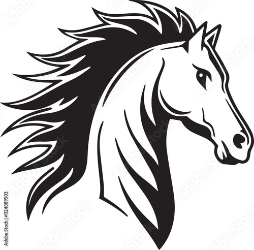 Horses black vector design 