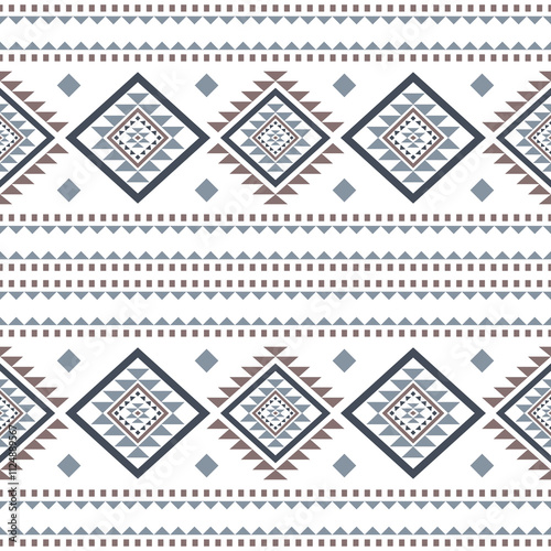 Southwest Aztec geometric Native American Mexican Navajo tribal ethnic boho indian texture ornament seamless pattern fabric colorful design vector for woven textile printing blanket rug carpet fashion