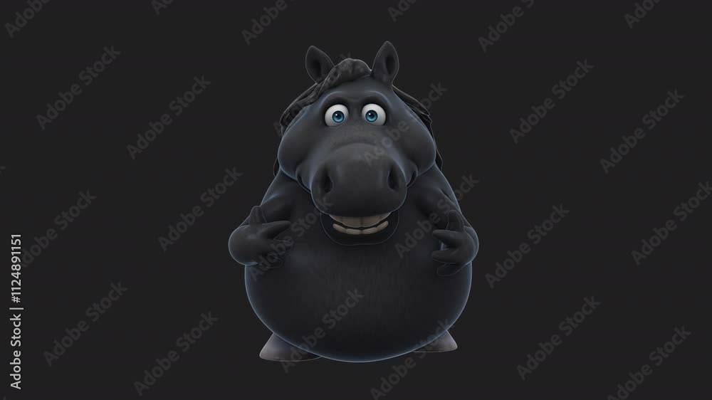 Fun 3D cartoon horse talking (with alpha channel) Fun 3D cartoon horse talking (with alpha channel)