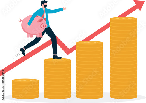 Income growth concept. Investment management. Successful Investments. Stock market.

