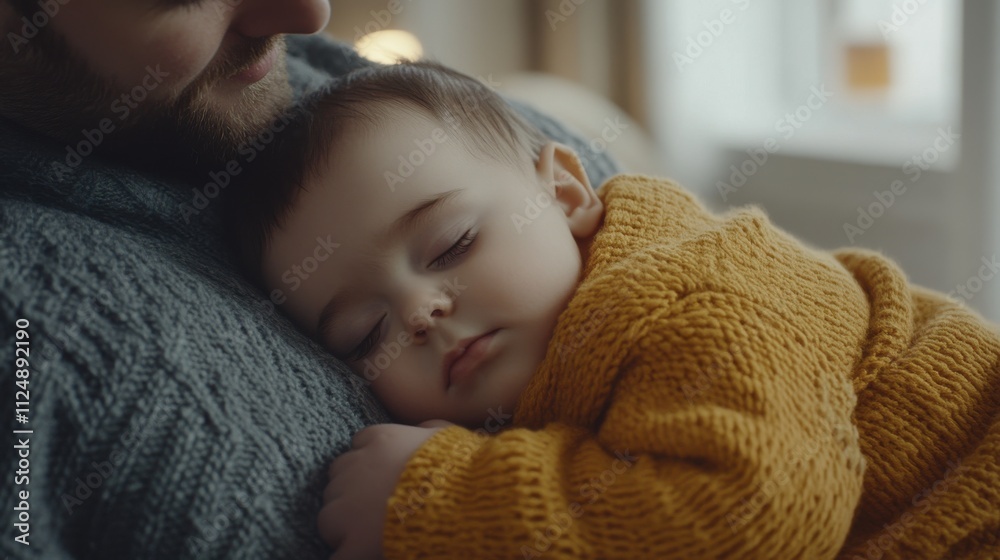 Warm Embrace of a Parent and Child at Home Warm Embrace of a Parent and Child at Home
