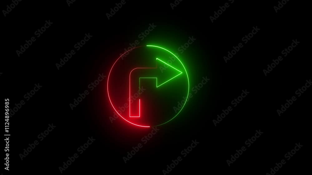 Direction Arrow Line Animation. Isolated street information sign. Direction sign. Direction Arrow Line Animation. Isolated street information sign. Direction sign.