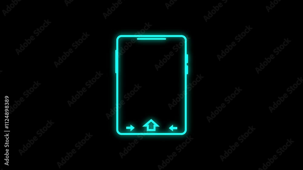 rotate your phone animation with outline thin icon rotate your phone animation with outline thin icon