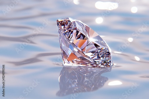 A simple 2D depiction of a diamond with rays of light emanating outward, emphasizing brilliance and clarity on a white backdrop photo