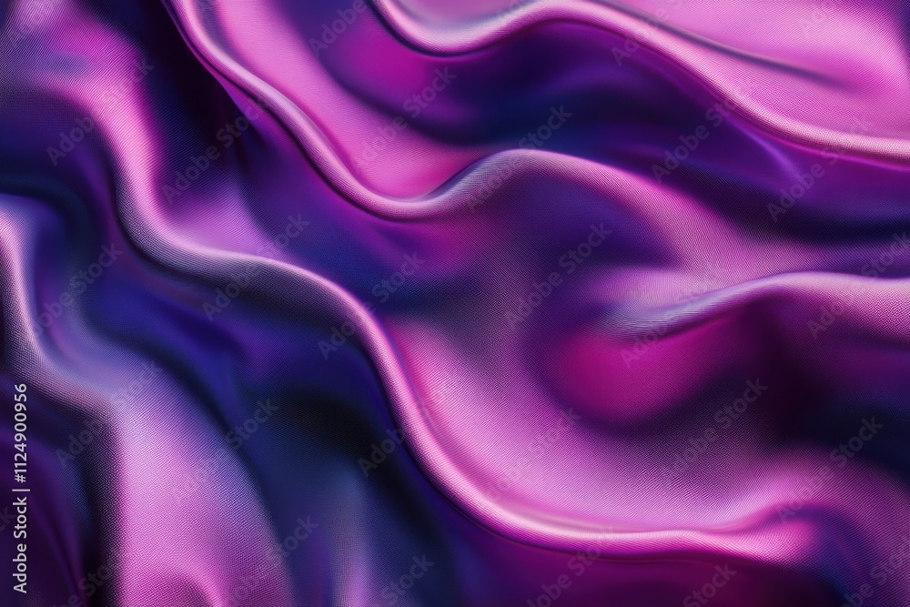 Obraz premium 3D silk fabric texture with soft gradient in purple and pink, perfect for luxurious and elegant designs
