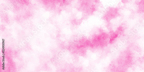 Pink backgrounds watercolor vintage grunge texture, Soft and cloudy watercolor stain of pink paint texture, brush painted watercolor abstract painting background, fresh and blurry pink cloud sky.