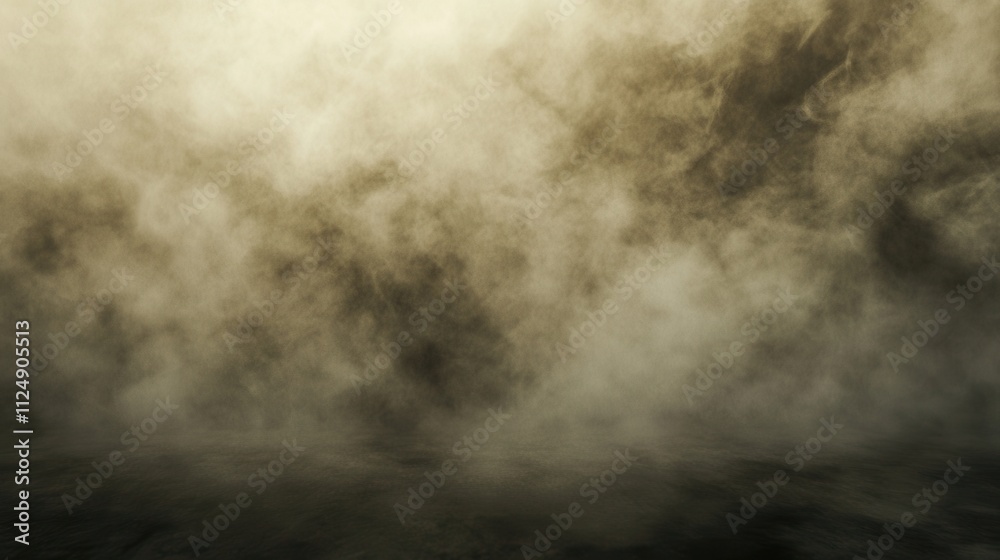 Fototapeta premium Mysterious Atmospheric Fog Covering a Calm Surface at Dusk