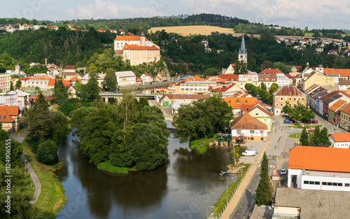 Ledeč nad sázavou, where the main dominant feature is the local castle.