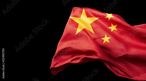 Chinese Flag Fluttering in ...