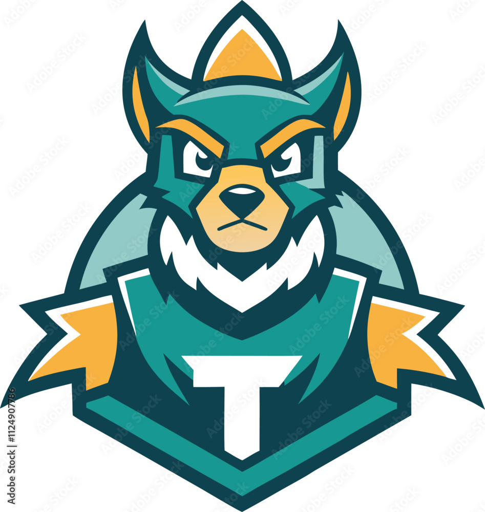 Naklejka premium Funny Character Monster Animal Head Vector Mascot Logo Design isolated cartoon logo art animal angry face drawing EPS 10, PNG, SVG, AI