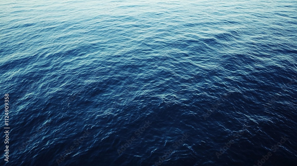 Deep blue ocean water surface with small waves forming Deep blue ocean water surface with small waves forming