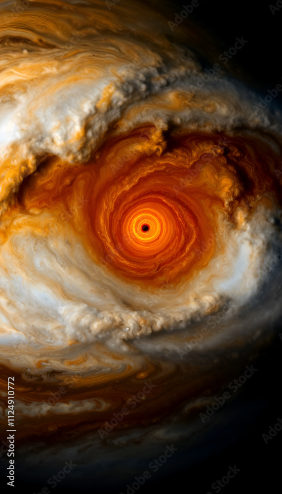 Captivating view of Jupiter's swirling storm dynamics captured in vibrant colors with deep orange hues and intricate cloud formations, a stunning cosmic display perfect for phone wallpaper Captivating view of Jupiter's swirling storm dynamics captured in vibrant colors with deep orange hues and intricate cloud formations, a stunning cosmic display perfect for phone wallpaper