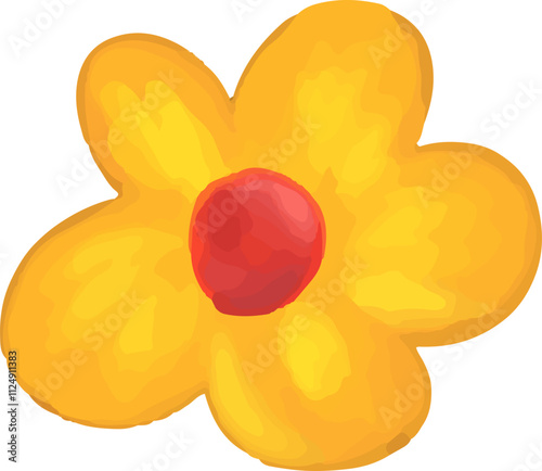 clip art colorful illustration of flower, sun, cloud, rainbow, for nursery, daycare wallpaper