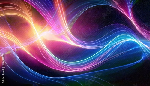 Abstract Vibrant Light Waves 