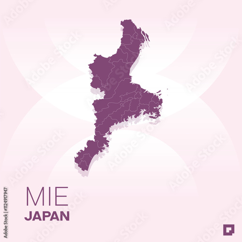 Mie vector map, Vector map of Mie, editable eps, AI files, Vector illustration of Mie vector map
