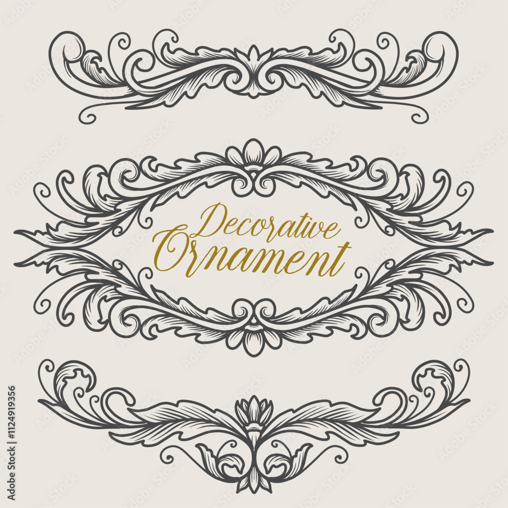 Elegant vintage frames with intricate floral and ornamental details, perfect for adding a classic touch to labels, invitations, and decorative borders in various design projects