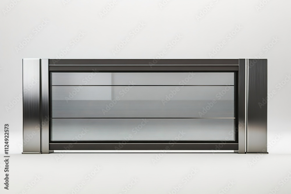 Sleek modern metal window isolated on white Sleek modern metal window isolated on white