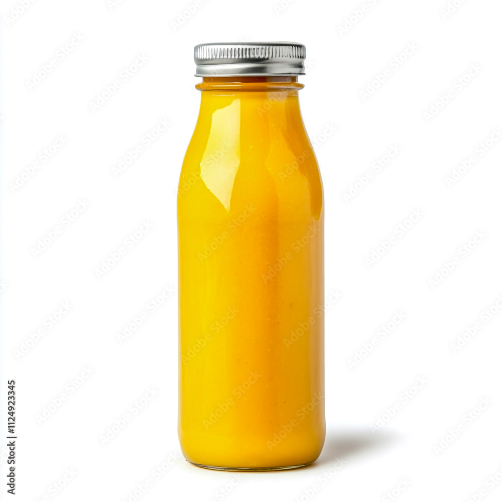 mango smoothies bottle isolated on white background. mango smoothies bottle isolated on white background.