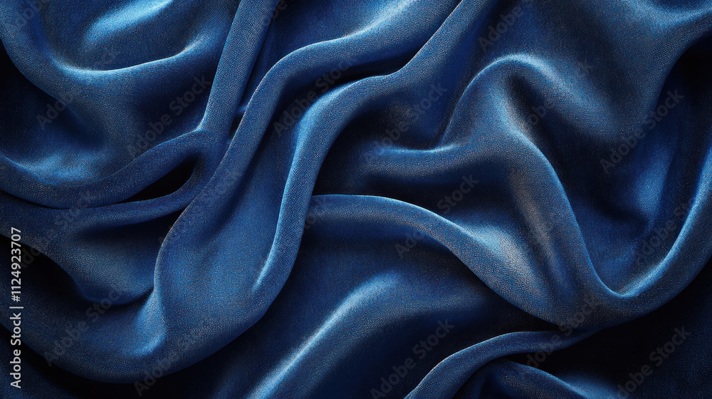 Fototapeta premium Premium background of deep velvet textures in royal blue with subtle highlights
