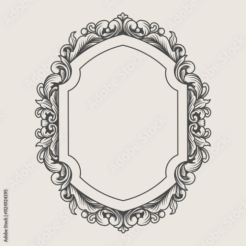 Elegant vintage frames with intricate floral and ornamental details, perfect for adding a classic touch to labels, invitations, and decorative borders in various design projects
