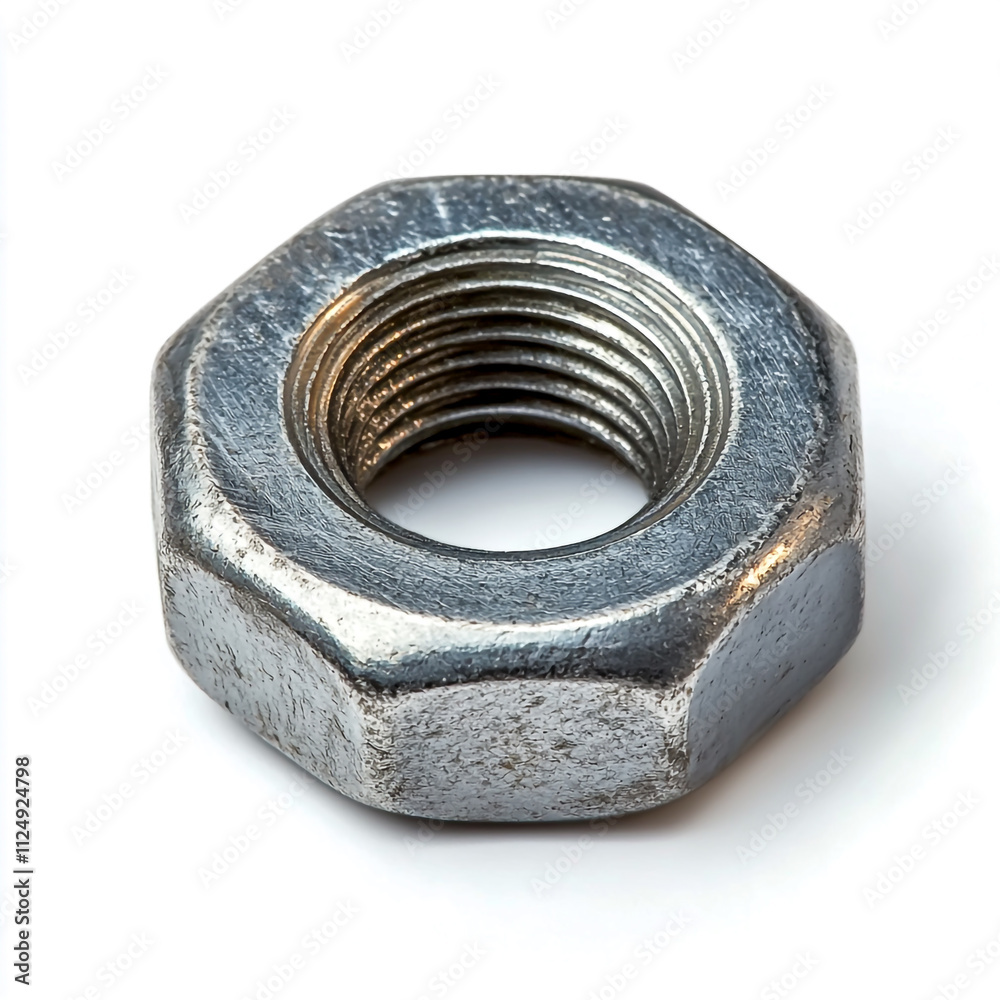 Metal nut isolated on white background . Metal nut isolated on white background .