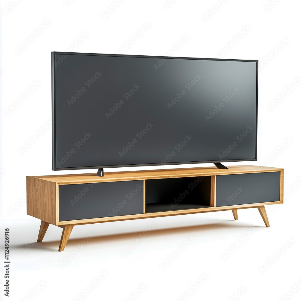 Modern flat-screen TV isolated on white background. Modern flat-screen TV isolated on white background.