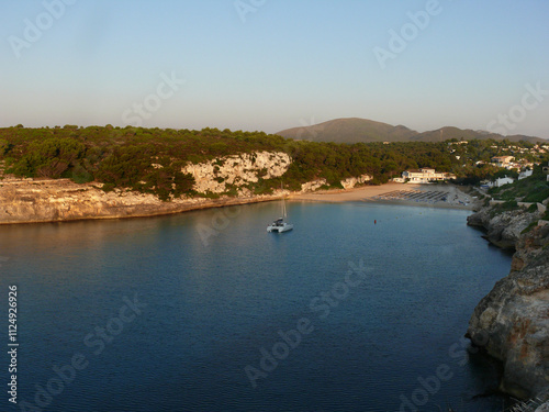 Bucht bei Punta Reina auf Mallorca im Morgenlicht photo