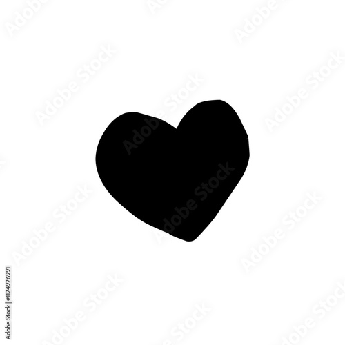 red heart on white background