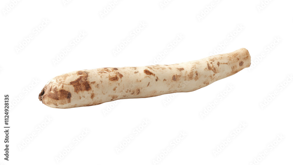 Cassava with smooth, creamy flesh, a realistic, textured pit, showing fresh ripeness and health appeal, isolated on a white background --ar 16:9 --style raw --v 6.1 Cassava with smooth, creamy flesh, a realistic, textured pit, showing fresh ripeness and health appeal, isolated on a white background --ar 16:9 --style raw --v 6.1