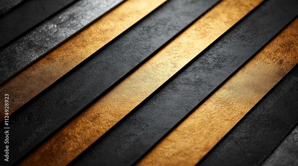 Striped background with alternating silver and gold metallic lines for a high-end finish Striped background with alternating silver and gold metallic lines for a high-end finish