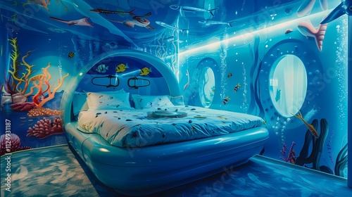 room with an ocean  theme photo