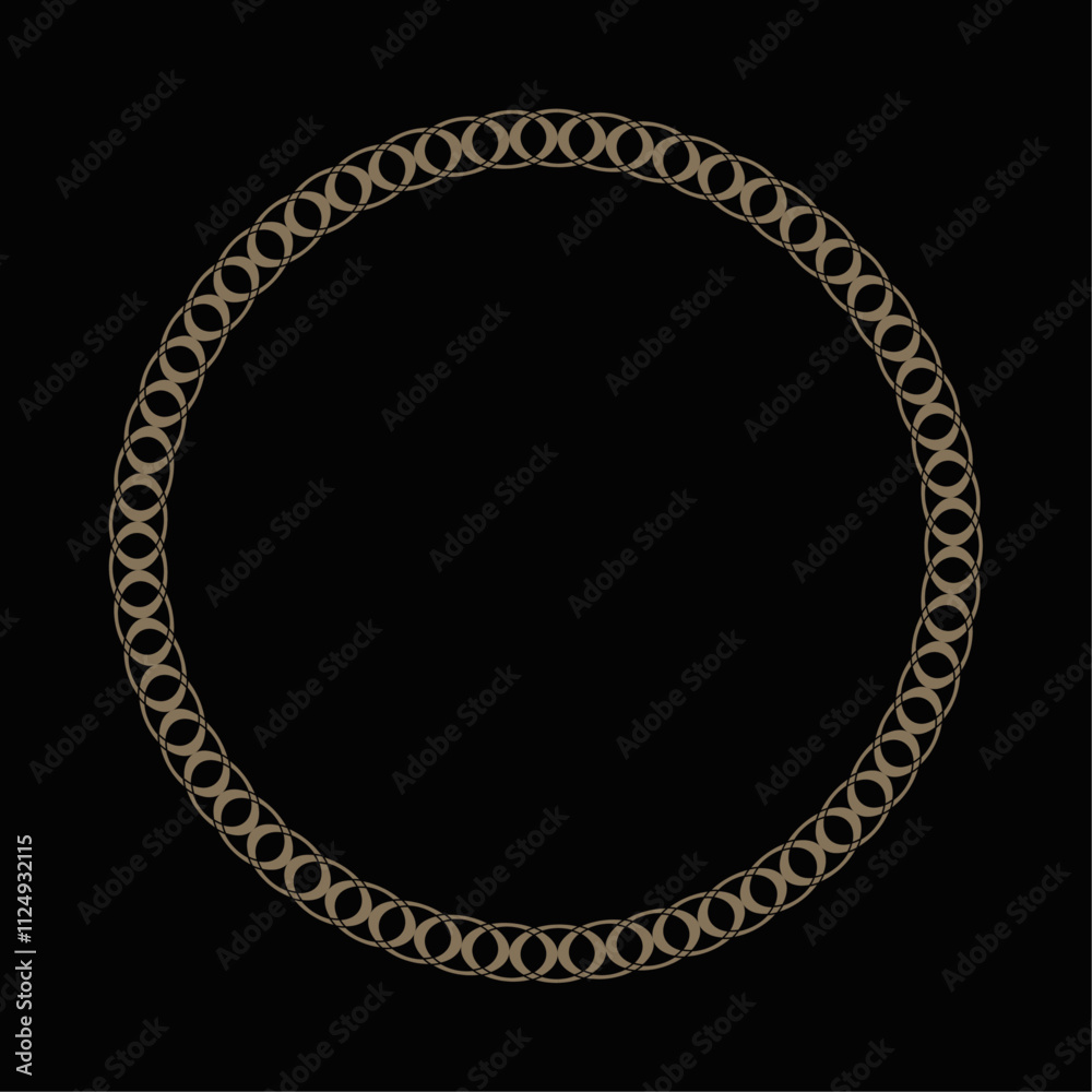 Abstract geometrical vector decoration. Round frame. Abstract geometrical vector decoration. Round frame.