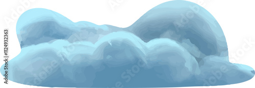 clip art illustration of colorful soft clouds for child daycare and nursery wallpaper