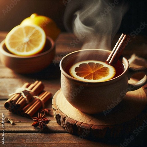 계피차와 고양이 (Cinnamon Tea and Cat)
따뜻한 계피차 (Warm Cinnamon Tea) photo