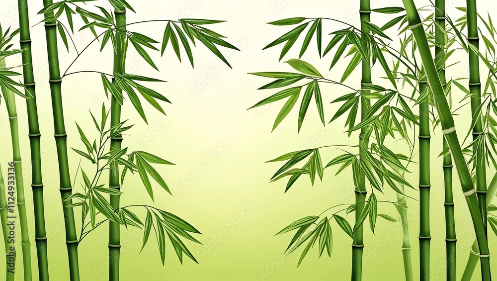 Fototapeta premium Bamboo leaf background