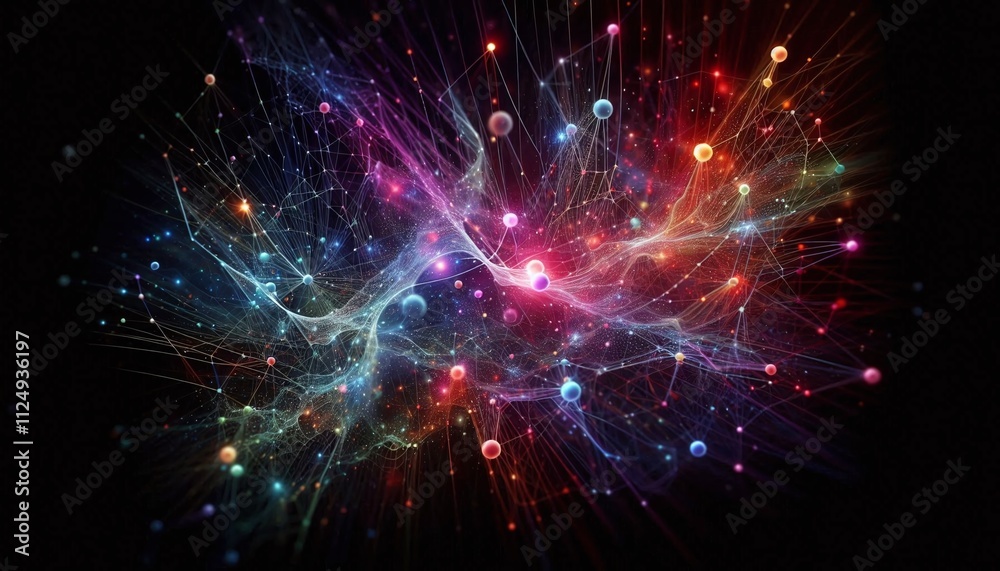 futuristic illustration showing the complexity of atoms futuristic illustration showing the complexity of atoms