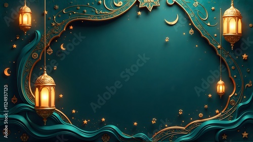 Elegant Ramadan Lantern Festive Background Design