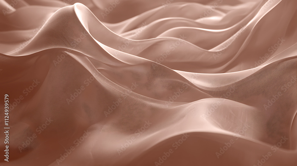 Fototapeta premium Mocha mousse texture with smooth, flowing layers creating an elegant appearance