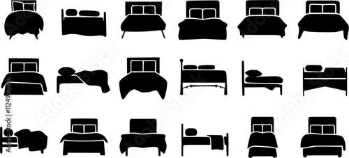 Minimalistic Bed Silhouette with Soft Light