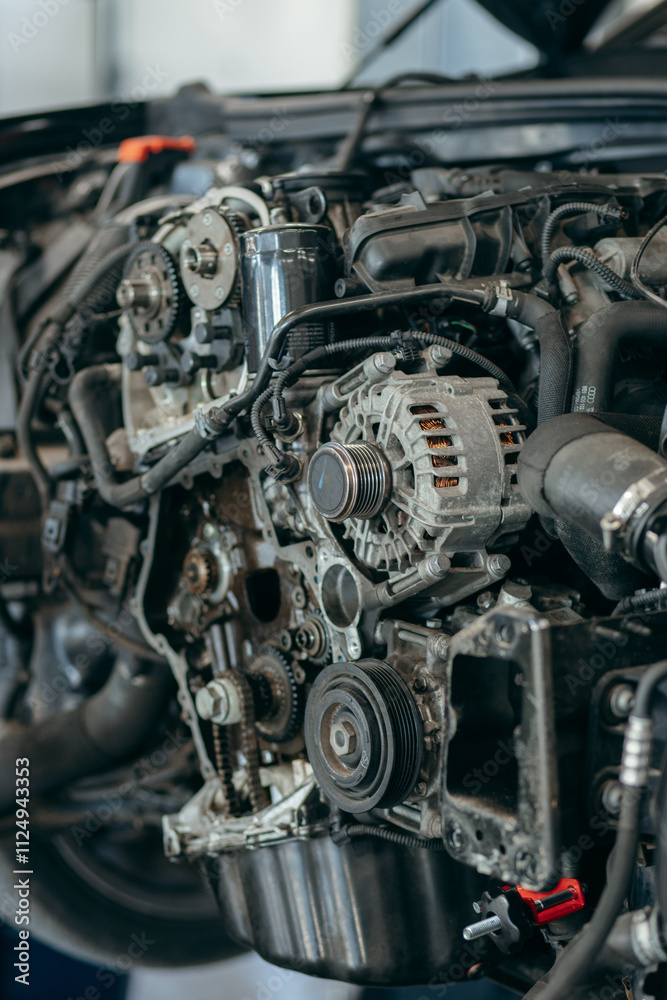 Replacing the timing chain in car Replacing the timing chain in car
