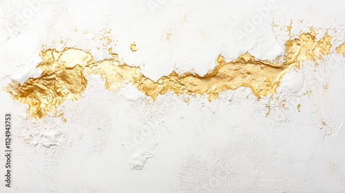 Artistic golden textures on white background abstract artwork contemporary minimalist aesthetic appeal visual harmony photo