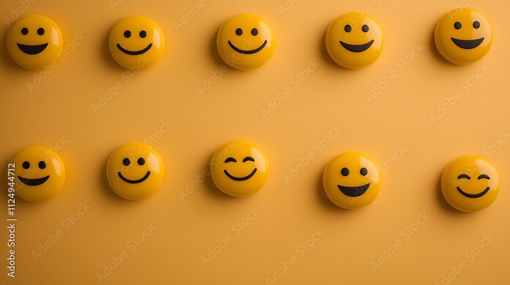A Colorful Collection of Smiling Emojis Bringing Joy and Positivity to Brighten Your Day. National Humor Month Concept A Colorful Collection of Smiling Emojis Bringing Joy and Positivity to Brighten Your Day. National Humor Month Concept