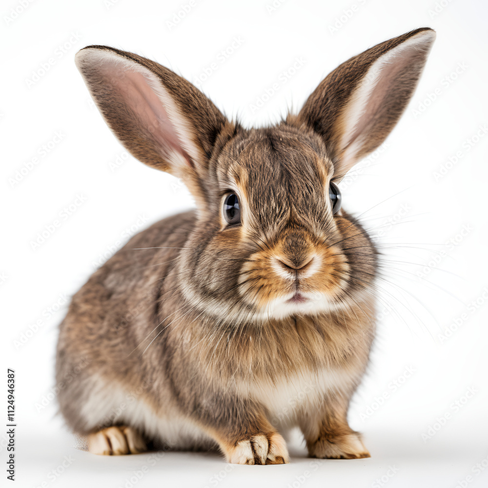 Fototapeta premium Pygmy Rabbit on white background